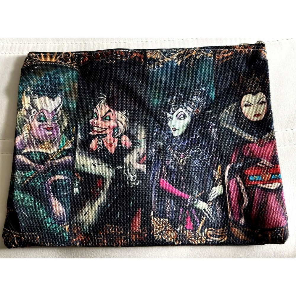 Disney Villains Zipper Pouch Disney Villains Lightweight Makeup Pouch 8" X 10"